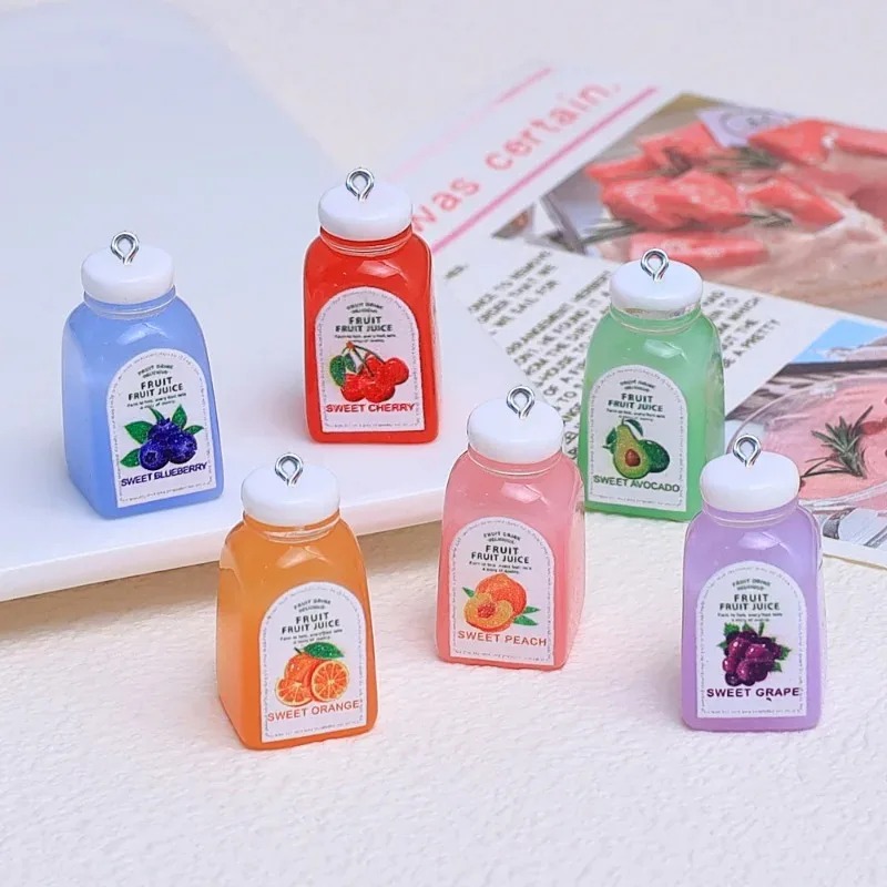 Resin Craft Material - 10Pcs Kawaii 미니 3D 체리 오렌지