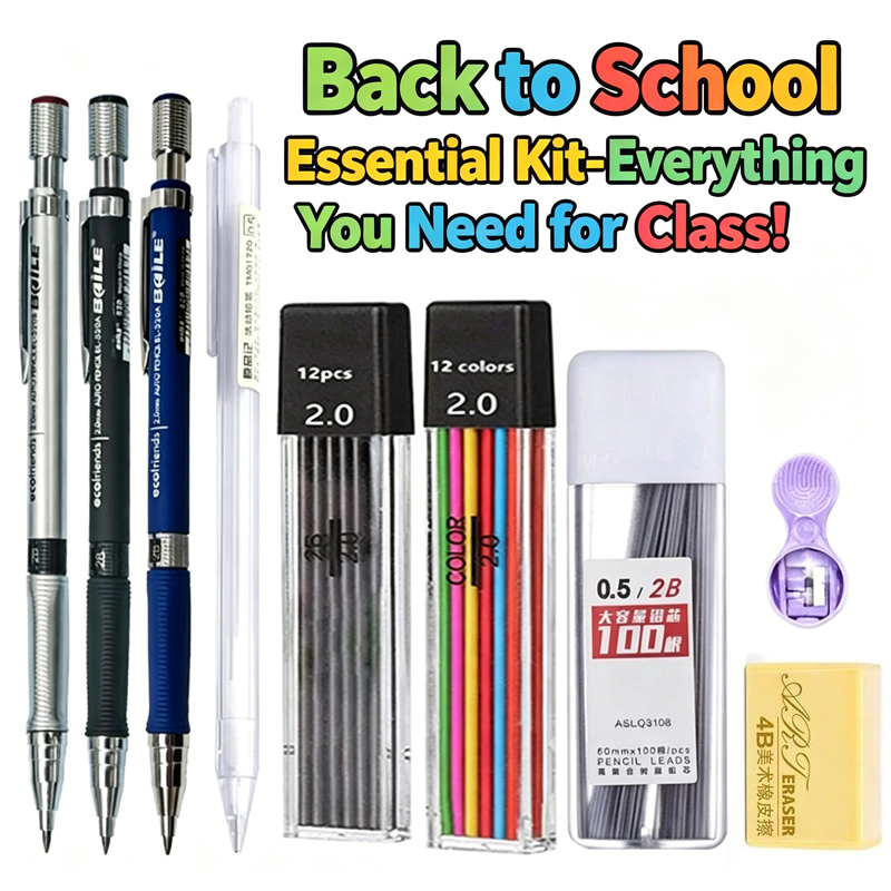 Staedtler Pencil Lumocolor - 2-9PCS 기계식 연필 세트 2.0mm 검정/컬러