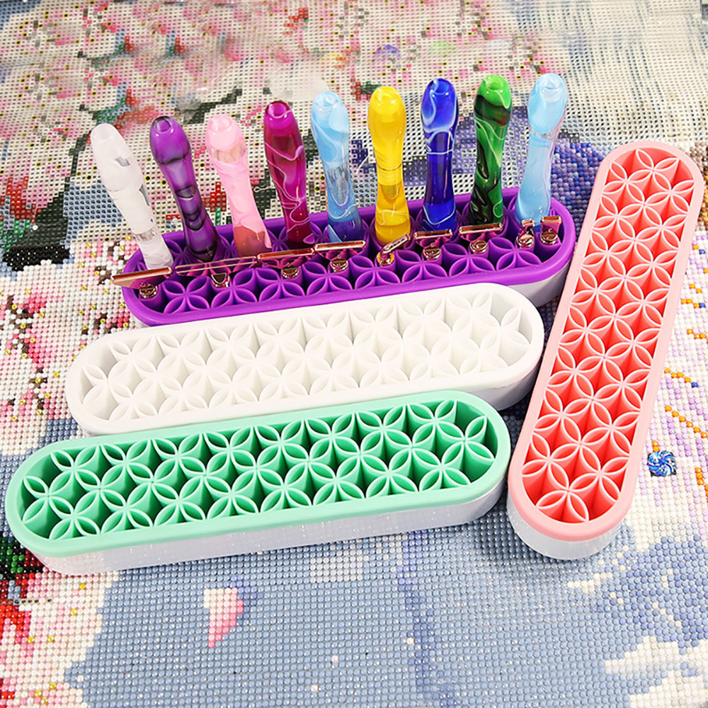 Resin Craft Supplies - 다이아몬드 페인팅 도구용 실리콘 펜 홀더,