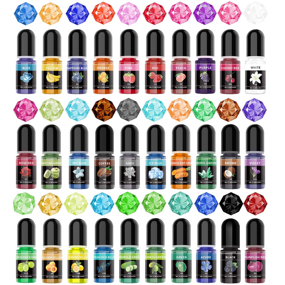 Epoxy Uv Resin Kit - 5ml/병 에폭시 수지 안료 액체 착색제