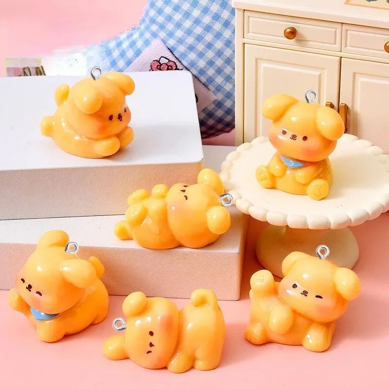 Resin Craft Projects - 10Pcs 귀여운 만화 개 아크릴 수지