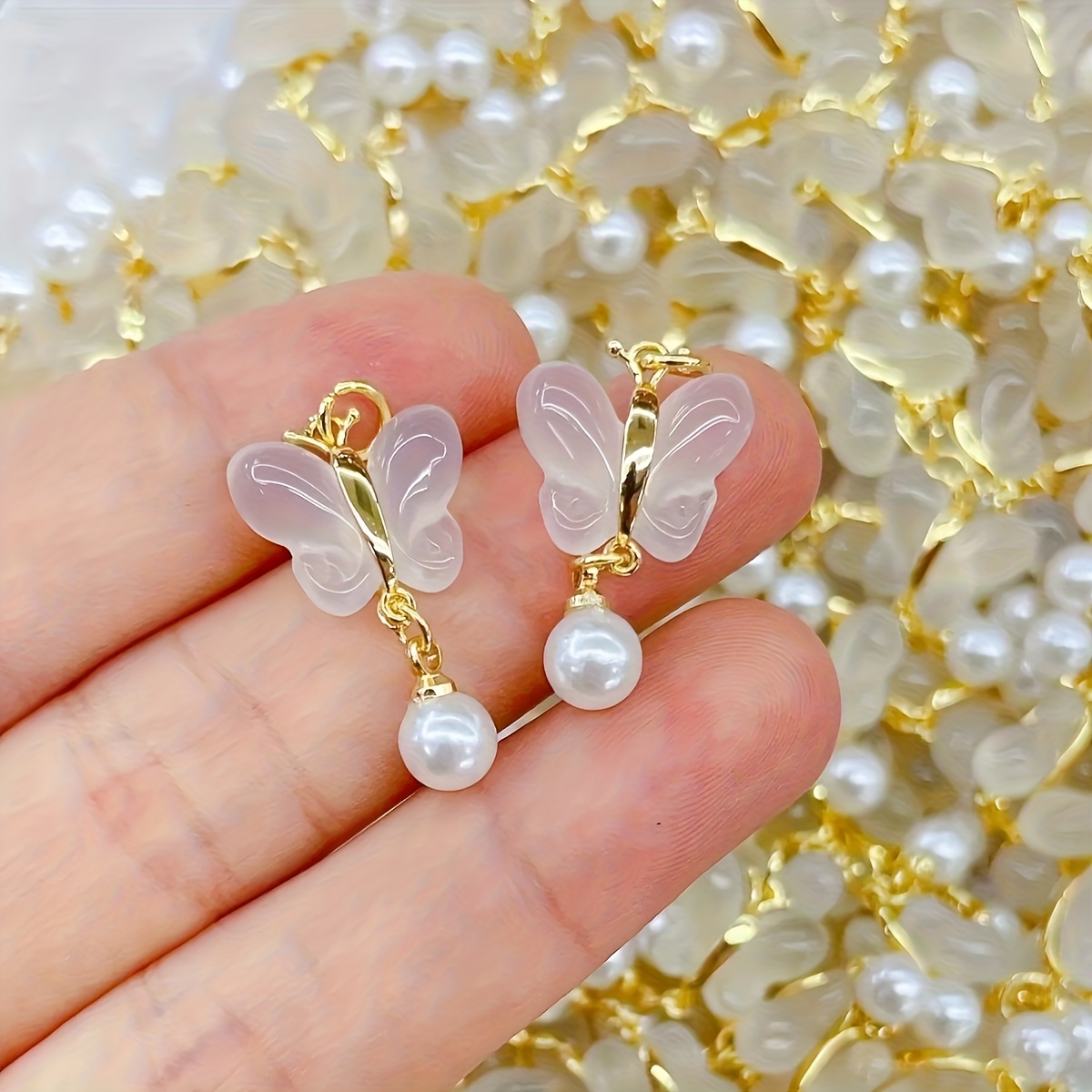 1개 레트로 나비 유리 펜던트 우아한 참 장식품 목걸이 - Resin Crafts Diy 리뷰 및 가격