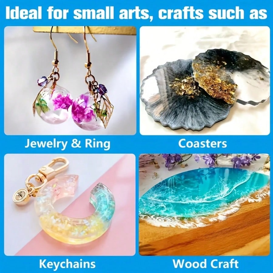 크리스탈 클리어 에폭시 레진 1:1 키트 빠른 경화 비 - Resin Jewelry Kit 리뷰 및 가격