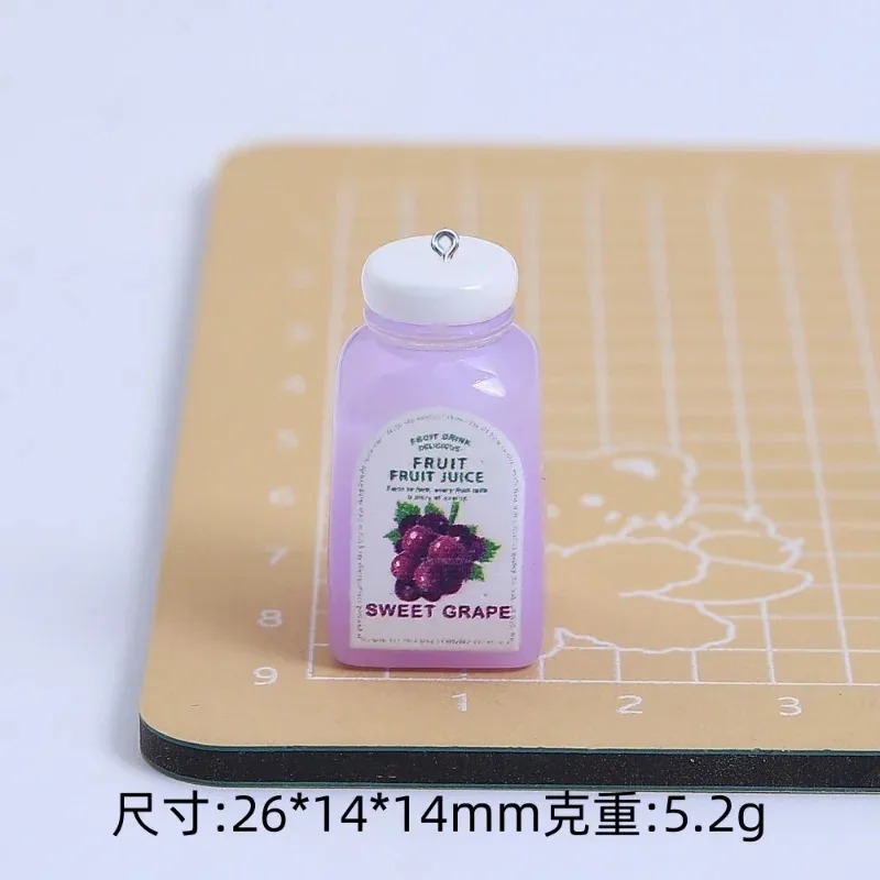 10Pcs Kawaii 미니 3D 체리 오렌지 주스 병 - Resin Craft Material 리뷰 및 가격