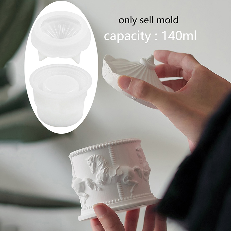 회전 목마 저장 항아리 실리콘 금형 시멘트 양초 항아리 - Coaster Mold Round 리뷰 및 가격