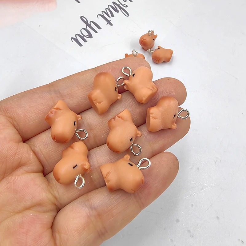 10pcs 귀여운 작은 카피바라 참 장식품 만들기용 인 - Resin Craft Projects 리뷰 및 가격