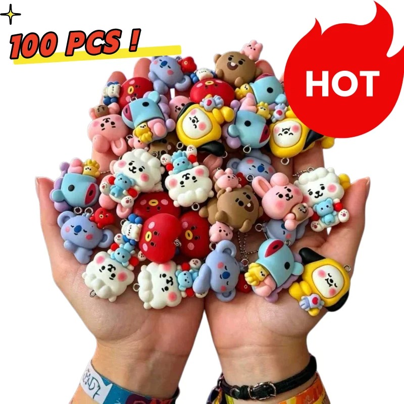 7pcs BT21 수지 만화 참 DIY 액세서리 공예  - Resin Craft Material 리뷰 및 가격