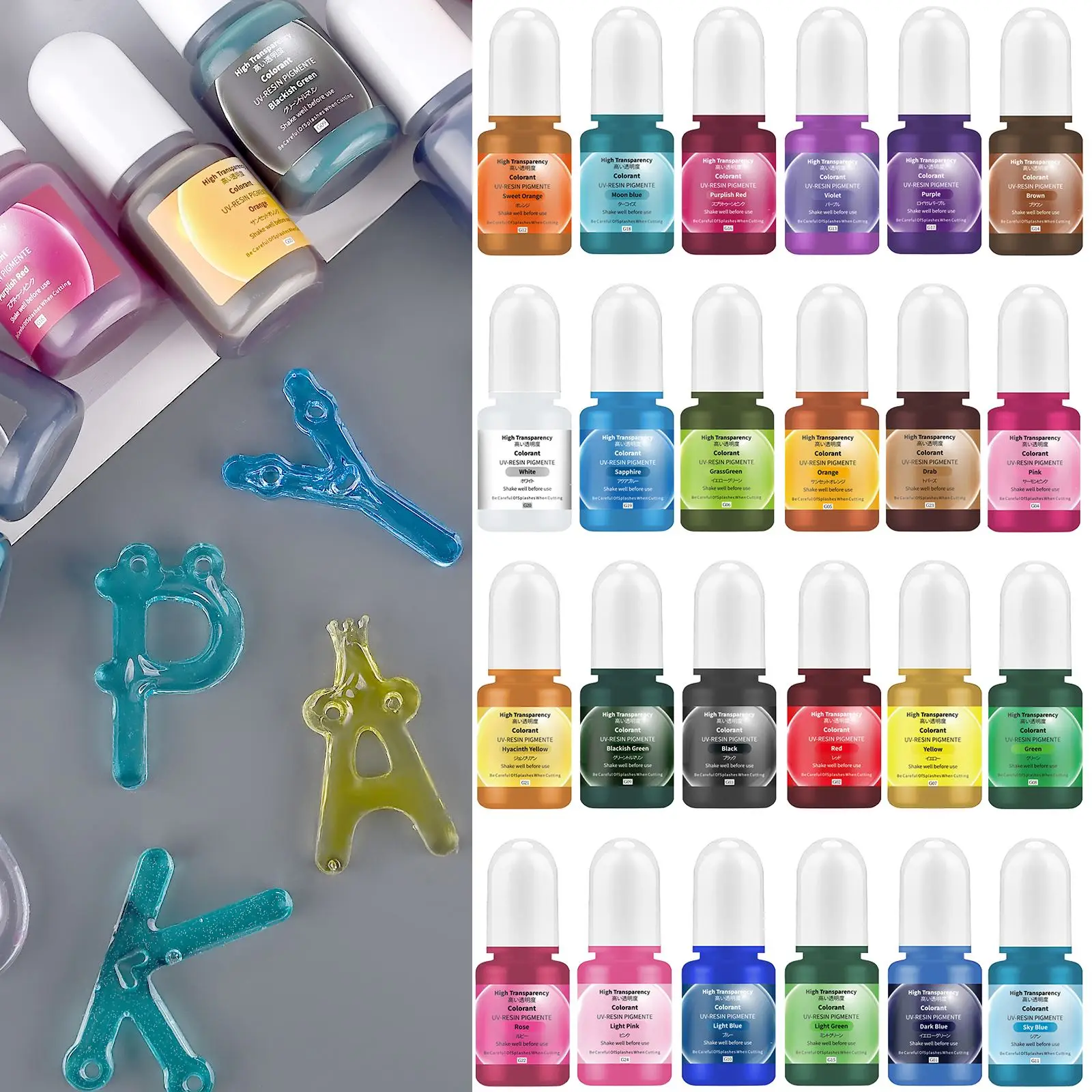 24색상 5ml 에폭시 수지 색소 투명 무독성 AB 에 - Epoxy Uv Resin Kit 리뷰 및 가격