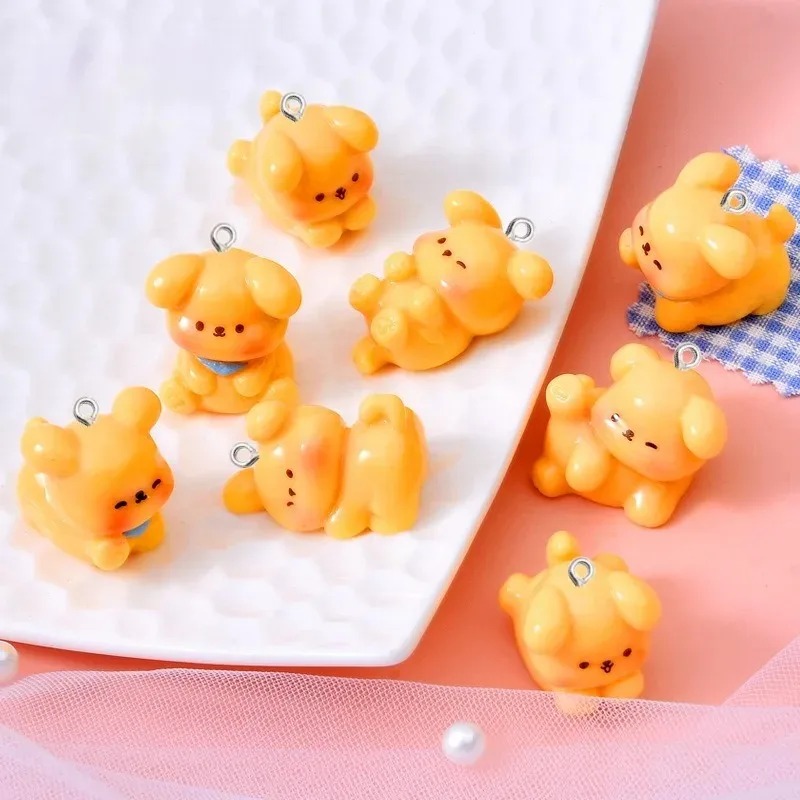 10Pcs 귀여운 만화 개 아크릴 수지 매력 미니 펜던 - Resin Craft Projects 리뷰 및 가격